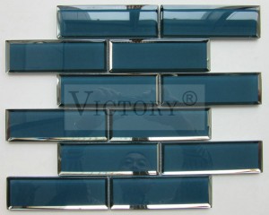 Mirror Mosaic Tile Pandekorasyon Crystal Glass Strip Adhesive Mirror Mosaic Tile Glass Mirror Mosaic Living Grey Mosaic Tile Bath Room