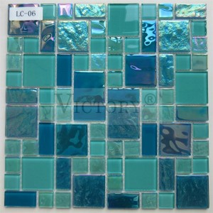 China Victory Swimming Pool Mosaics Tile Blue Mosaic Սալիկի կապույտ ջրային լողավազանի խճանկարներ