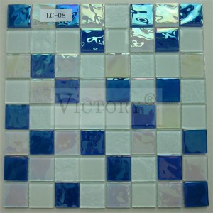 Ċina Victory Swimming Pool Mużajk Tile Blue Mosaic Tile mużajk tal-pool ilma blu