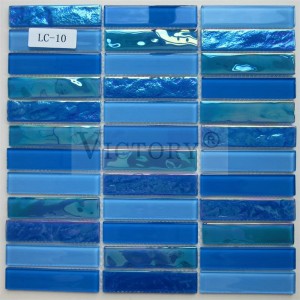 China Victory Swimming Pool Mosaics Tile အပြာရောင် Mosaic Tile အပြာရောင် ရေကူးကန် mosaics