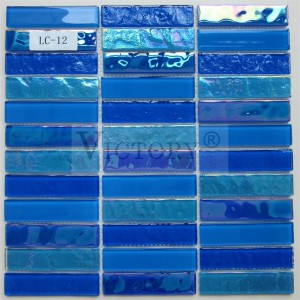 Ċina Victory Swimming Pool Mużajk Tile Blue Mosaic Tile mużajk tal-pool ilma blu