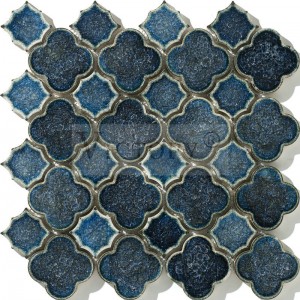 Ceramic Mosaic Tile Flower Mosaic Porcelain Mosaic Tile Mosaic Kitchen Tile New design Decoration Black Glossy Arabesque Mosaic Tile Lantern Mosaic Blue Fish Scale Shape Ice Crack Ceramic Mosaic ...