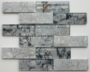 Carrara mozaika plitkalary Ak mozaika arka plitasy