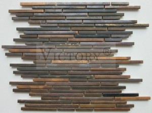 Kupfer-Metall-Muster, Backsplash-Mosaikfliese für Wand, Bronze-Stil, Antik-Kupfer-Mosaikfliese, Metall-Kunst-Mosaik-Wandfliesen für Backsplash