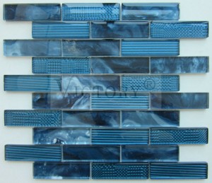 ʻO ke aniani Mosaic Tiles Wall Decor Mosaic e ka makuahine o Pearl Shell Made Mosaic Wall Tiles Laminated Crystal Glass Mosaic Backsplash Glass Mosaic