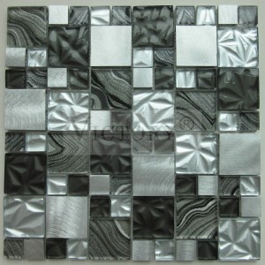 Voninkazo Mosaika Stainless Steel Mosaika Glass Mosaic Tile Art Metaly Mosaic Bathroom Tiles