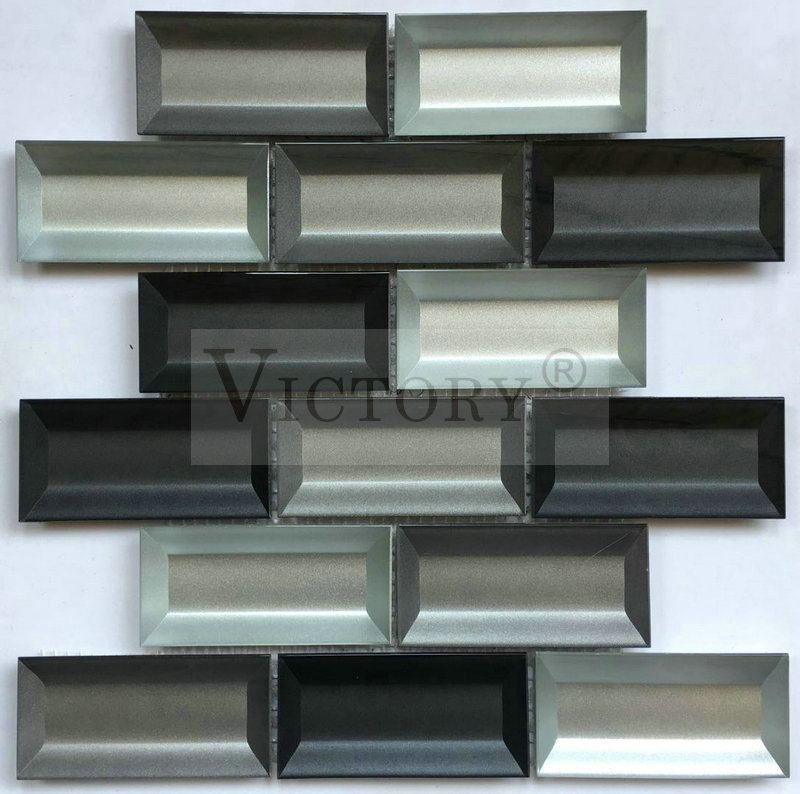 Foshan Victory Tile Crystal Mosaic Tiles កញ្ចក់ Foshan Mosaic Factory Crystal Mosaic