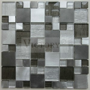 Rajoles de mosaic de vidre laminat Xina Victory Rajoles de mosaic de mosaic metàl·lics 12 x 12 rajoles de mosaic