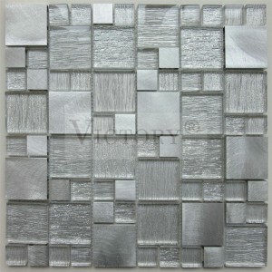 Kina Victory lamineret glasmosaikfliser Metalliske mosaikbadeværelsesfliser 12 x 12 mosaikfliser