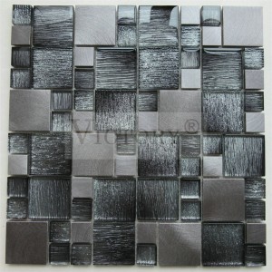 China Fandresena Laminated Glass Mosaic Tiles Metallic Mosaic Bathroom Tile 12 x 12 Mosaic Tile