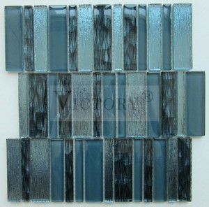 Krystallmosaikkfliser Glass Hot Salg Strip Krystallglassmosaikkfliser til kjøkken Baksidedekorasjon Høykvalitets veggkunst Krystallglass Kjøkken Bakplate Mosaikkfliser