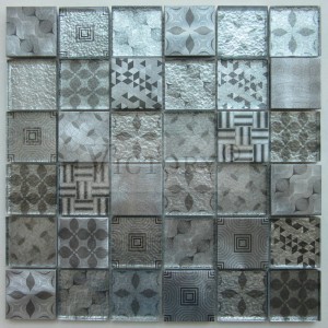 Aluminum Mosaic Flower Mosaic Gray Mosaic Tiles Mosaic Bathroom Tiles Mosaic Backsplash