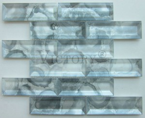 Azulejo de vidrio de mosaico Estilo vintage Diseño de flores de lujo Decoración de cristal 3D Azulejo de vidrio de mosaico Venta caliente Cristal Decoración de baño de cocina Placa para salpicaduras Mosaico de vidrio de inyección de tinta 3D decorativo