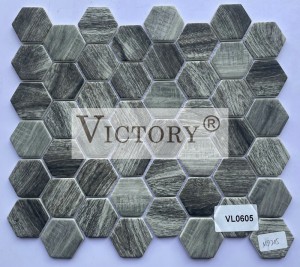 Hexagon Mosaic Tile Mosaic ສິລະປະສິລະປະໃນ Mosaics Glass Mosaic Backsplash