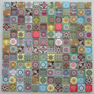 Inkjet mozaik Cvjetni mozaik Stakleni mozaik Pločica Umjetnički kuhinjski mozaik Salon mozaik