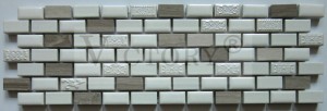 ကြွေထည် Ceramic Mosaic Tile Rectangle Mosaic tiles ကြွေ Mosaic Tile Backsplash အထူးပြုဒီဇိုင်း Long Strip ကြွေထည် Mosaic ကြွေပြား Ceramic Mosaic မီးဖိုချောင် Backsplash Wall Coffee ဆိုင်အတွက် အလှဆင် ရောစပ်ရောင်စုံ ကြွေပြားခင်းထားသော Mosaic Tile