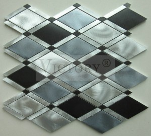 Wysokiej jakości metalowa mozaika ze stopu aluminium szczotkowana do kuchni Nieregularna dobrej jakości aluminiowa mozaika metalowa