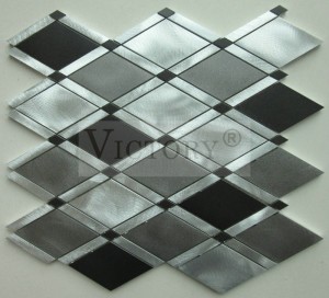 Високоякісна металева мозаїка з алюмінієвого сплаву, матова для кухні, нерегулярна якісна алюмінієва металева мозаїка