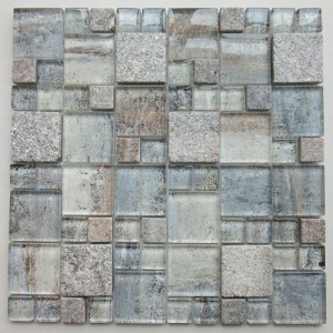 Mozaik iz sivega marmorja, priljubljen dizajn za dekoracijo sten in tal, nov slog teksture tkanine, aluminijast kovinski mozaik za sodobno dekoracijo sten