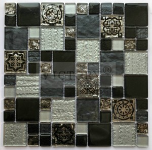 Accessoris de bany de mosaic Idees de rajoles de mosaic de mosaic de bany