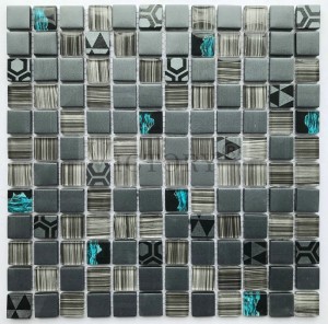 Mosaico contra salpicaduras de cocina Mosaico Azulejos de pared para baño Azulejos de mosaico cuadrados