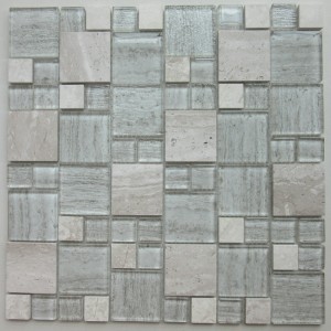 Grey Marble Mosaic Yakakurumbira Dhizaini yeWall uye Floor Decoration New Style Fabric Texture Dhizaini Aluminium Metal Mosaic Yemazuvano Kushongedza Kwemadziro.