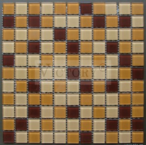 Zielona mozaika Czerwona mozaika Niebieska mozaika Kolorowa mozaika Małe mozaiki Grubość kwadratu 4 mm Kwadratowa ciemnoniebieska mozaika szklana do projektowania SPA Foshan Factory Tanie kolorowe kryształowe mozaiki