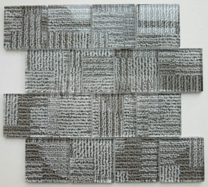 대형 모자이크 타일 12×12 모자이크 타일 스페인 모자이크 타일 패브릭 패턴 적층 크리스탈 유리 모자이크 백스플래시 유리 모자이크 벽 타일