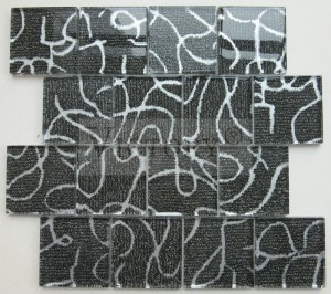 대형 모자이크 타일 12×12 모자이크 타일 스페인 모자이크 타일 패브릭 패턴 적층 크리스탈 유리 모자이크 백스플래시 유리 모자이크 벽 타일
