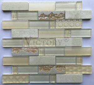 Mosaico de metro de mosaico de pedra natural mosaico de mosaico de parede de mosaico de cristal mosaico de baño