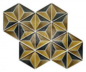 Vintage uslubidagi hashamatli gullar dizayni 3D kristalli shisha mozaik plitkalari moslashtirilgan badiiy naqshli dizayn bezaklari Devor uchun chiroyli gulli mozaik plitkalar