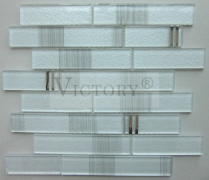 Mosaic Tile Glass Hot Sale Hand Painted Indoor White Glass Mosaic Tile Handmade Glass Mosaic Pictures sa Foshan