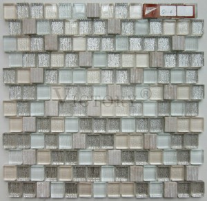 Mozaika Mura Dekoracio Mozaika Kahelo Kuirejo Backsplash Malgranda Ŝtona Mozaiko Mozaika Kahelo Elirejo Vitra kaj Ŝtono Mozaika Kahelo