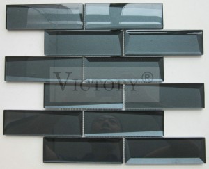 Foshan fábrica venda quente backsplash metrô mosaico de vidro venda quente cor pura azulejo de mosaico de vidro cristal