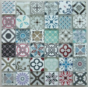 Mosaico de pedra de jato de tinta padrão Mosaico de mármore Backsplash Pedra Mosaico Chuveiro Mosaico Azulejos de cozinha