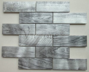 Marmurowy szary kolor Druk cyfrowy atramentowy Trójkąt / pasek / sześciokątna aluminiowa mozaika