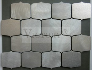 Mozaikové dlaždice s lucernou Hliníková mozaiková mozaika Nástenná dekorácia Mozaika Interiéry domácností Brúsené kovové mozaikové dlaždice