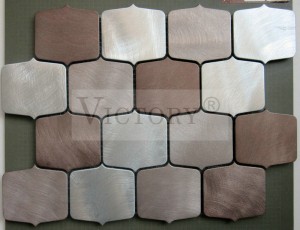 Mozaikové dlaždice s lucernou Hliníková mozaiková mozaika Nástenná dekorácia Mozaika Interiéry domácností Brúsené kovové mozaikové dlaždice
