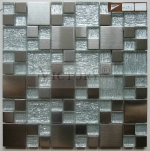 Mosaicu di metallu Mosaicu d'acciaio inossidabile Mosaicu d'aluminiu Mosaicu di mistura aleatoria Mosaicu metallicu d'argentu Mosaicu