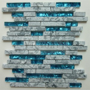 Vittoria Wave Grey Marble Mosaic China Stone Pietra Naturale Mosaic Tile Marble Mosaic Tile Backsplash
