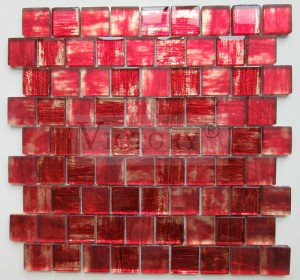Mosaico de hoja de oro de inyección de tinta Azulejos de mosaico impresos digitales Azulejos de mosaico de cobre Azulejos de mosaico rojos Azulejo de mosaico verde Mosaico de cristal