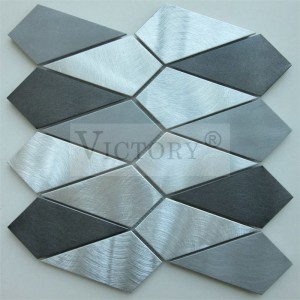 Foshan meunangna Mosaic Triangle Metal Mosaic Aluminium Mosaic