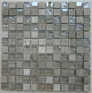 Taila Mosaika Square Vato Mosaika Vato voajanahary Mosaika Tile Glass Mosaic Wall Art Glass & Stone Mosaic Tile Sheets