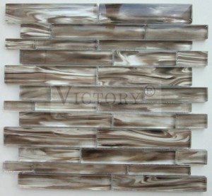 Miloko mamirapiratra Crystal Glass Mosaic New Style Lamba Texture Design Glass Mosaic ho an'ny rindrina maoderina