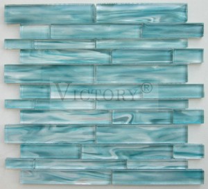 Farverig glans Krystalglasmosaik Ny stil stofteksturdesign glasmosaik til moderne vægdekoration
