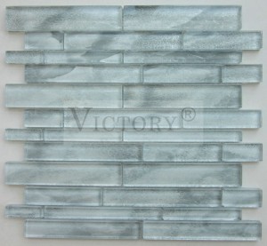 Miloko mamirapiratra Crystal Glass Mosaic New Style Lamba Texture Design Glass Mosaic ho an'ny rindrina maoderina