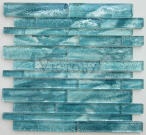 Mozaic de sticlă de cristal strălucitor colorat Mozaic de sticlă de design cu texturi țesături în stil nou pentru decorarea modernă a pereților