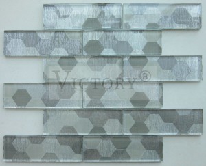 I-Glass Mosaics Wall Tiles Laser Glittering Home Decor Emuva Splash Morden Design Indwangu Iphethini Iphethini Yangaphakathi Ene-Laminated Izici