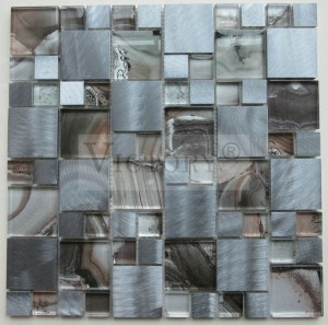 Metaly Mosaic Tile Backsplash Metallic Mosaic Bathroom Tiles Sea Glass Mosaic Tile Mosaic Black Metallic