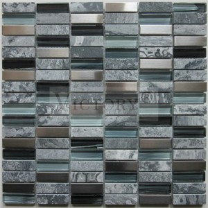Victory Wave Gray Marble Mosaic China Dombo Natural Stone Mosaic Tile Marble Mosaic Tile Backsplash